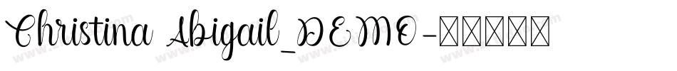 Christina Abigail_DEMO字体转换